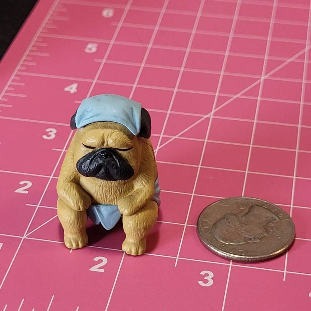 Relaxing Pug - Japanese Gachapon Tan Spa Mini Figure